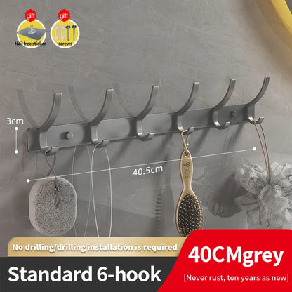 YUNJIEYA Black/White/Gun Grey Door hooks Clothes