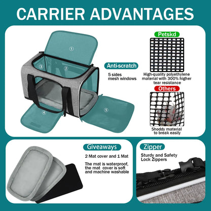 Soft Pet Carriers Portable Breathable Foldable Bag