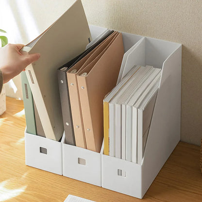 5Pcs Classroom Organizer Vertical Paper Organizer Office Shelf Desktop File Vertical Bookshelf Archive File Storage Box - MyLootWare