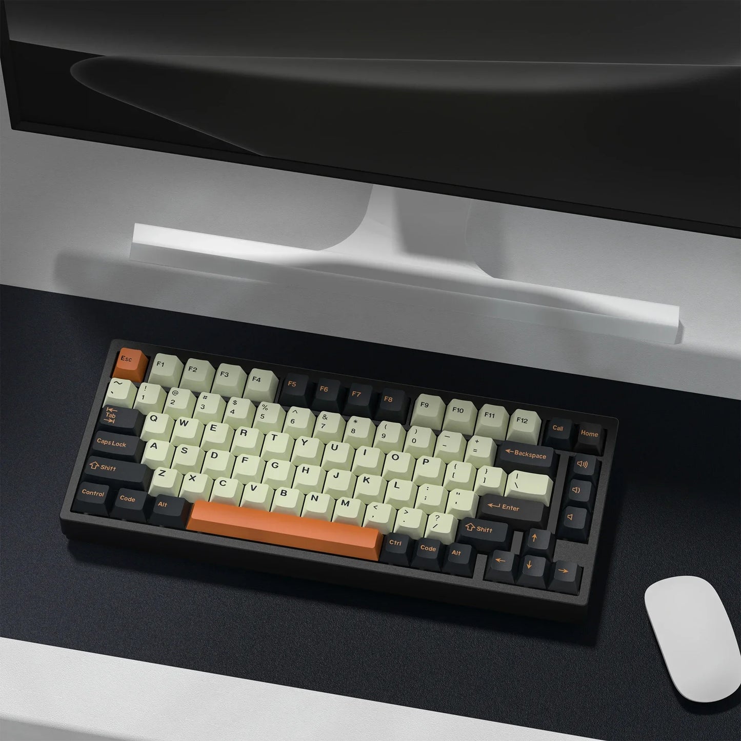 KBDiy Retro GMK Carbon Keycaps Cherry Profile