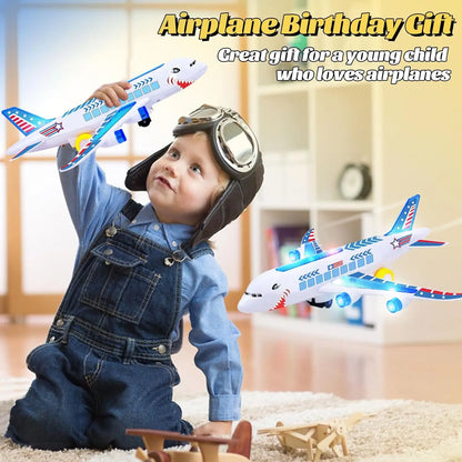 Kids Electronic Aeroplane Toy with Music Autopilot