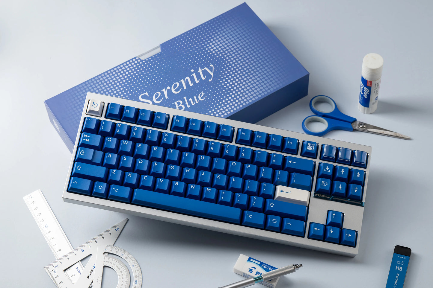 [Base Kit] PBTfans Serenity blue PBT material