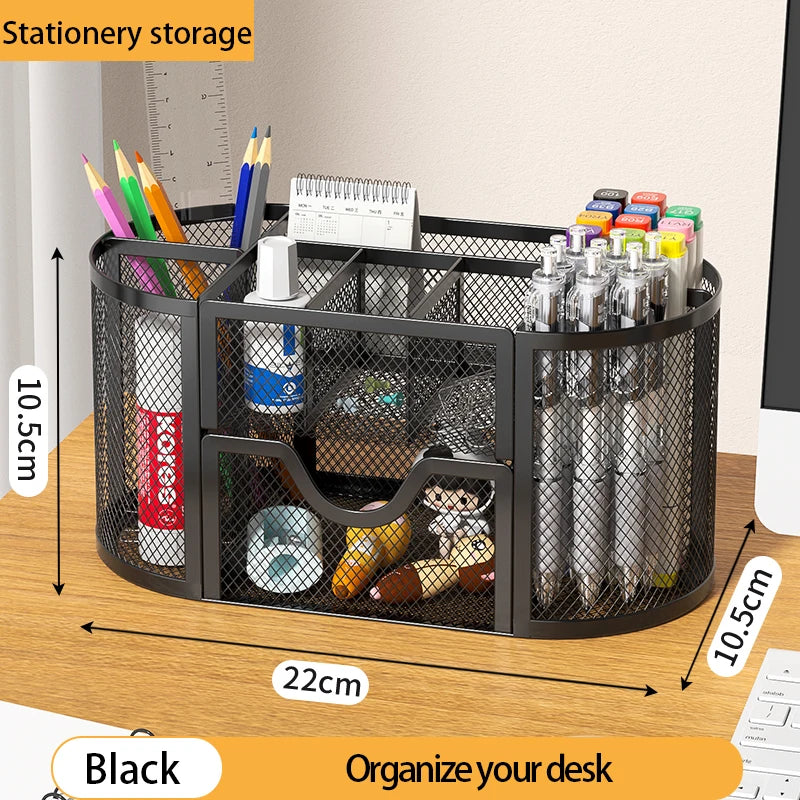 Large Capacity Metal Pen and Pencil Organizer