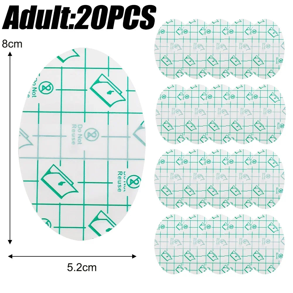100-20Pc Adhesive Ear Pad Anti-Wear Foot Patch Heel Patch Waterproof Baby Adult Bath Ear Protector for Bathroom Swimming Sticker - MyLootWare