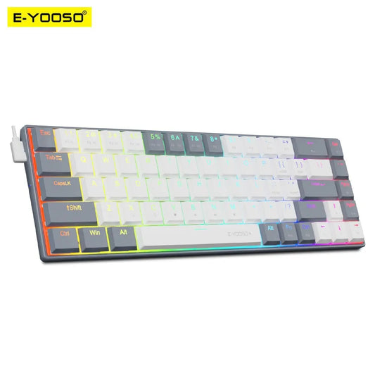E-YOOSO A68 RGB Mini Slim USB Wired Mechanical
