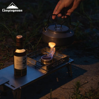 CAMPINGMOON AS-1 Alcohol Stove Outdoor Small Picnic Equipment Brass Stove Liquid Alcohol Stove Head Portable Stove - MyLootWare
