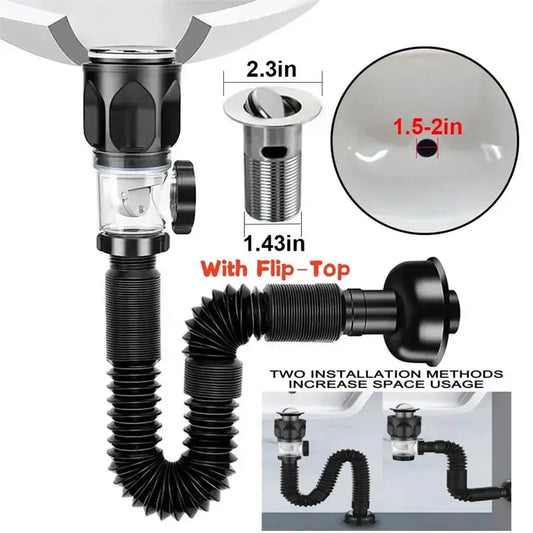 Universal Flip-top Kitchen Sink Drain Anti