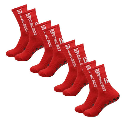 4 Pairs Soccer Socks Sports Grip Socks Anti-slip Basketball Socks Spot Rubber Anti-slip Cotton Soccer Socks - MyLootWare