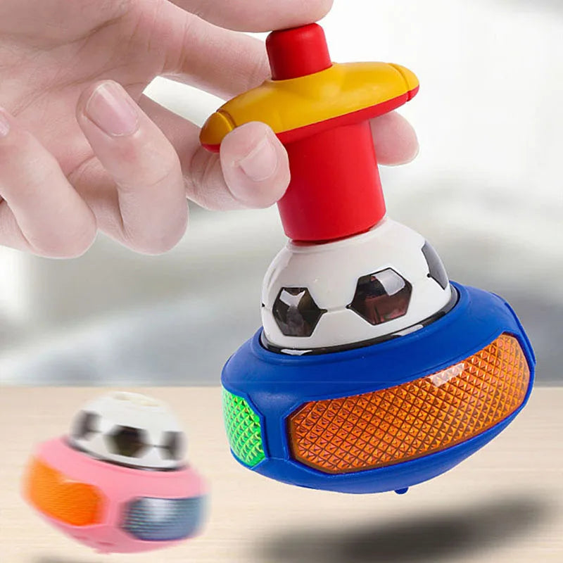 8cm Gyroscope Children Toys Music Luminous Magic Rotating Launch Cartoon Colorful Flashing Spinning Top Children Toys - MyLootWare
