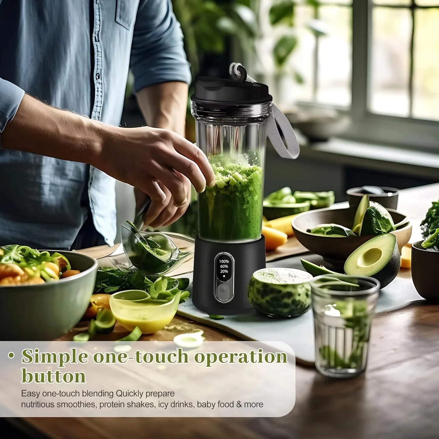 New 300W Powerful Electric Juicer 4000mAh Dual-use