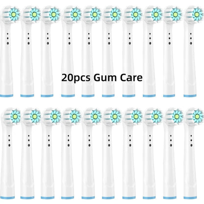 8/16Pcs Replacement Brush Heads for Oral B Electric Toothbrushes Floss Cross Action 3D Pro White Precision Standard Daily Clean - MyLootWare
