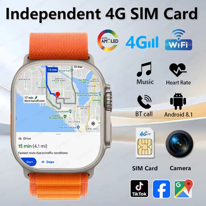 2025 New 4G SmartWatch SIM Card GPS WIFI Video Call IP68 Waterproof Smartwatch Camera Monitor Tracker Location Phone Smartwatch - MyLootWare
