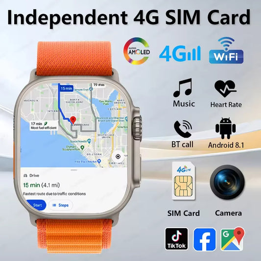 2025 New 4G SmartWatch SIM Card GPS WIFI Video Call IP68 Waterproof Smartwatch Camera Monitor Tracker Location Phone Smartwatch - MyLootWare