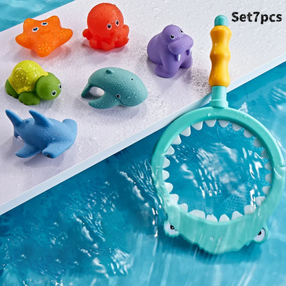 Children Bath Toys Indoor And Outdoor Swimming Pool Beach Parent-child Interactive Catch Fish Game Toys Water Floating Fish Toys - MyLootWare