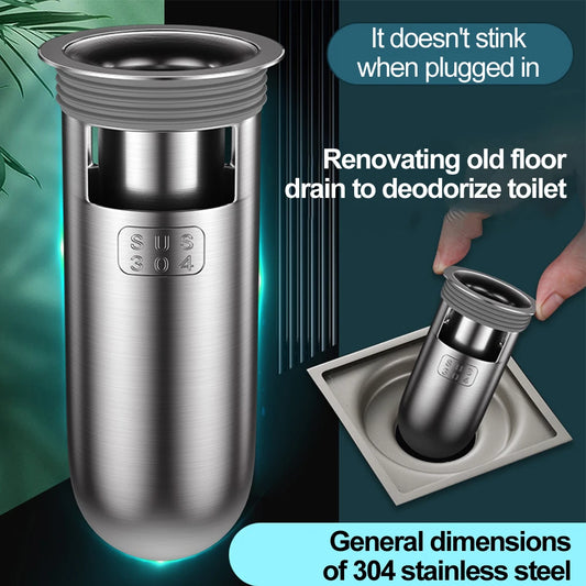 1pc Shower Floor Drain Backflow Preventer Sewer 304 Stainless Steel Toilet Sewer Filter For Bathroom Accessories - MyLootWare