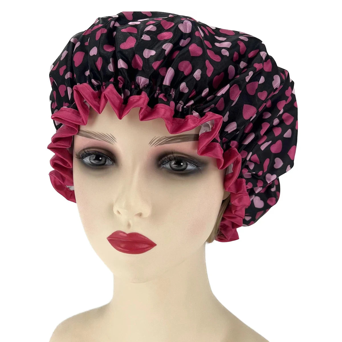 High Quality  Shower Caps Polyester Satin Double