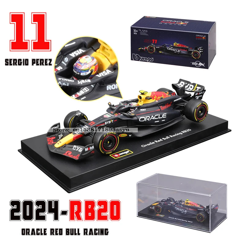 Bburago 1:43 F1 Red Bull Racing TAG Heuer RB20 2024 #1 Verstappen #11 Perez Alloy Car Die Cast Model Toy Collectible SF24 - MyLootWare