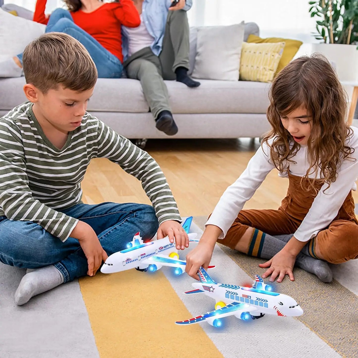 Kids Electronic Aeroplane Toy with Music Autopilot