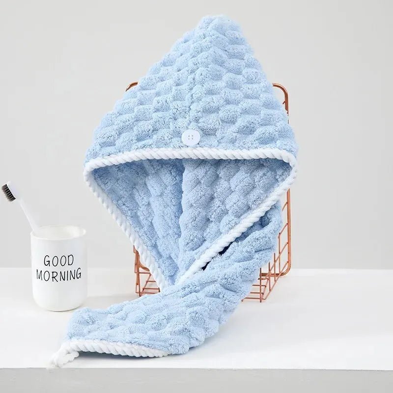 Microfiber Hair Towel Wraps, Super Absorbent Dry Hair Towel Long Hair Fast Drying Towels - MyLootWare