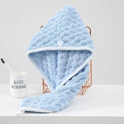 Microfiber Hair Towel Wraps, Super Absorbent Dry Hair Towel Long Hair Fast Drying Towels - MyLootWare