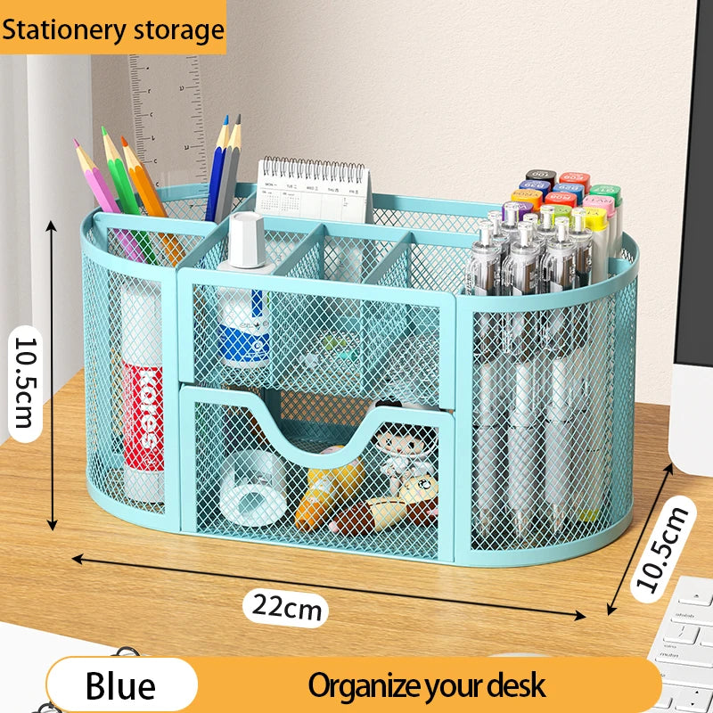 Large Capacity Metal Pen and Pencil Organizer