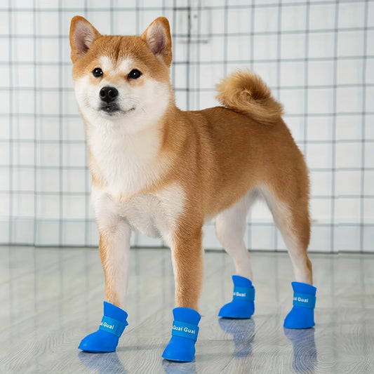 Pet Shoes Cute Pet Dog Shoes Rainproof Puppy Boots Anti-Slip Dog Shoes