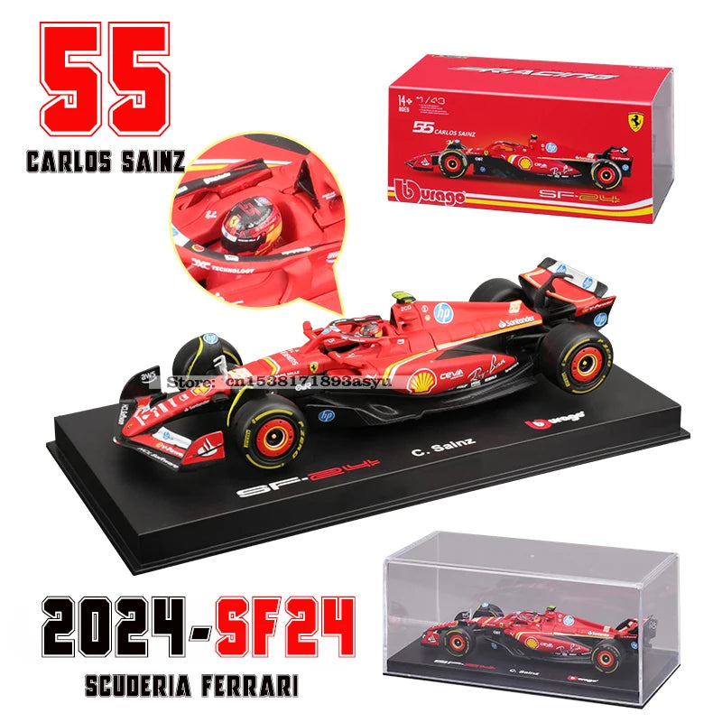 Bburago 1:43 F1 Red Bull Racing TAG Heuer RB20 2024 #1 Verstappen #11 Perez Alloy Car Die Cast Model Toy Collectible SF24 - MyLootWare