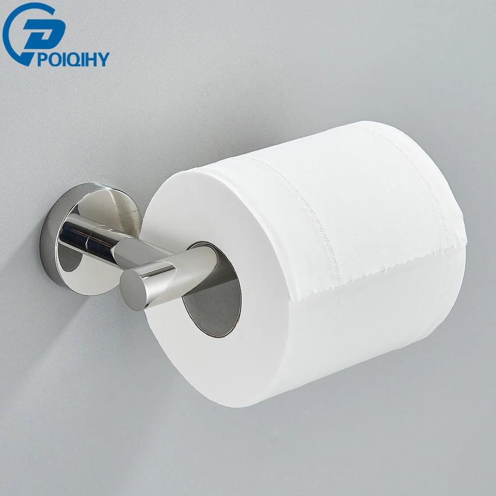 Polished Chrome Toilet Paper Holder Wall Hook