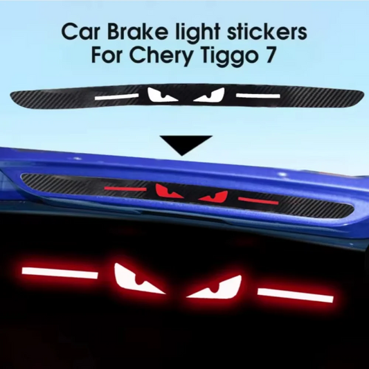 Car Sticker Accessories Taillight Brake Lights Lamp Protector Carbon Fiber Covers Styling With Original For Chery Logo Tiggo 7 - MyLootWare
