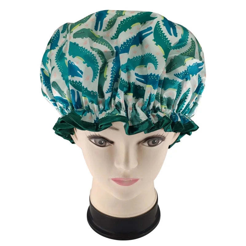 High Quality  Shower Caps Polyester Satin Double