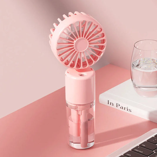 Mini Water Fan Spray Mist Fan Summer Portable Handheld Rechargeable Outdoor Small Fan for Student F2 Dormitory Cooling Tools
