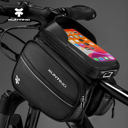 Xunting Mountain Bike Bag Front Handlerbar Bag Rainproof 6.8inch Mobile Phone Case Bicycle Top Tube Bag Cycling Accessories - MyLootWare