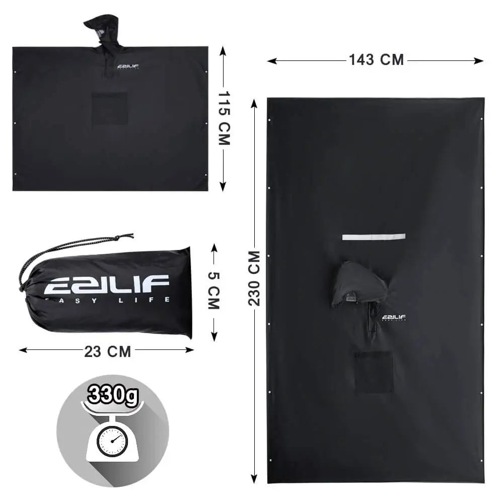 210T Oxford Cloth Portable Cloak Raincoat Multifunctional Backpack Raincoat Outdoor Mountaineering Cycling Adult Hooded Raincoat - MyLootWare