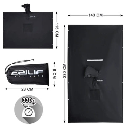 210T Oxford Cloth Portable Cloak Raincoat Multifunctional Backpack Raincoat Outdoor Mountaineering Cycling Adult Hooded Raincoat - MyLootWare