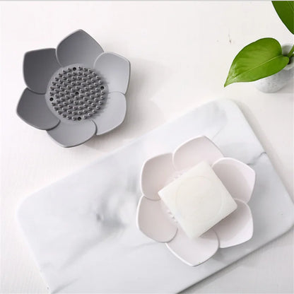 Petal Shape Soap Dish Non-slip Silicone Soap Box
