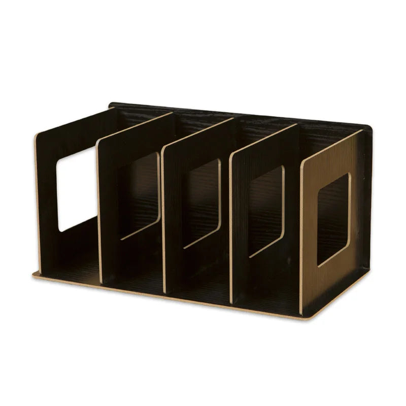 Desktop shelf student book stand simple desktop bookshelf DIY creative CD rack wooden DVD rack office organizers