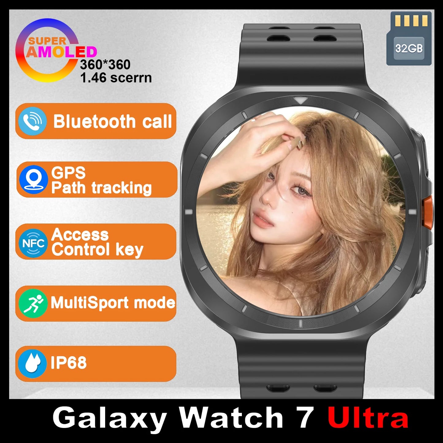 New WATCH 7 Ultra SmartWatch Men Women 32GB ROM