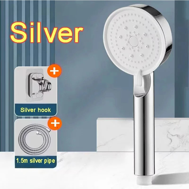 Bathroom Sink Faucet Head of A Shower High Pressure 5 Modes Adjustable Handheld Bath Sprayer Nozzle Shower Head Hose Accessories - MyLootWare