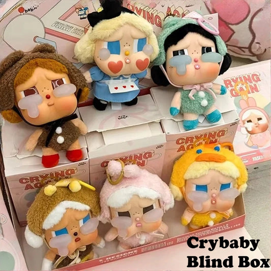 New Genuine Crybaby Crying Again Series Blind Box Vinyl Face Doll Pendant Keychains Decoration Mystery Plush Toy Surprise Gift