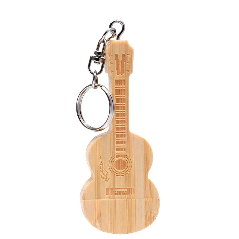 JASTER Wooden Guitar USB Flash Drives 128GB Free