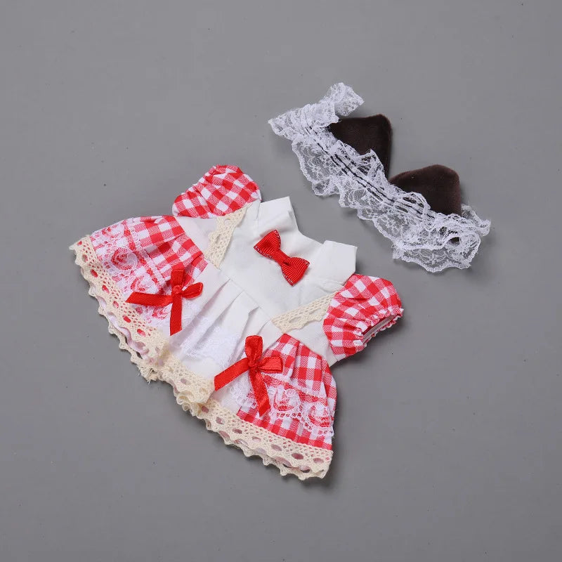 Cute 20cm Cotton Doll Clothes Dresses Children