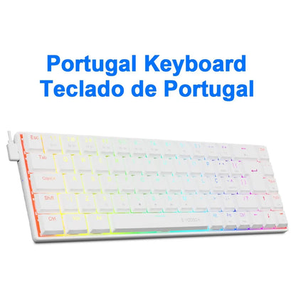 E-YOOSO A68 RGB Mini Slim USB Wired Mechanical