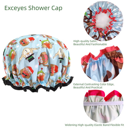 High Quality  Shower Caps Polyester Satin Double
