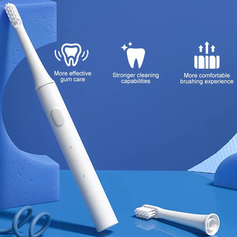 XIAOMI Mijia T100 Sonic Electric Toothbrush Mi Smart Waterproof Tooth Head Brush IPX7 Rechargeable USB for Teeth Brush Whitening - MyLootWare