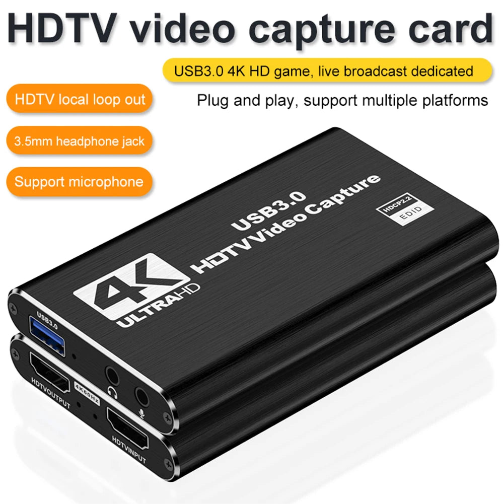USB 3.0 4K HDMI-Compatible Capture Card Game
