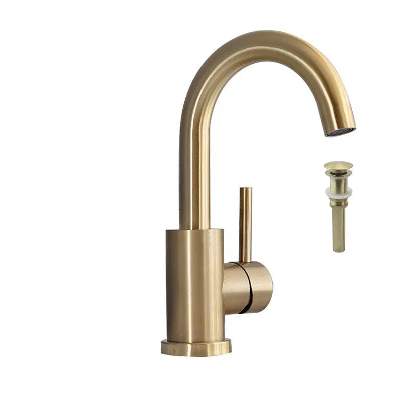 Brushed Gold Single Handle Sink Faucet - MyLootWare