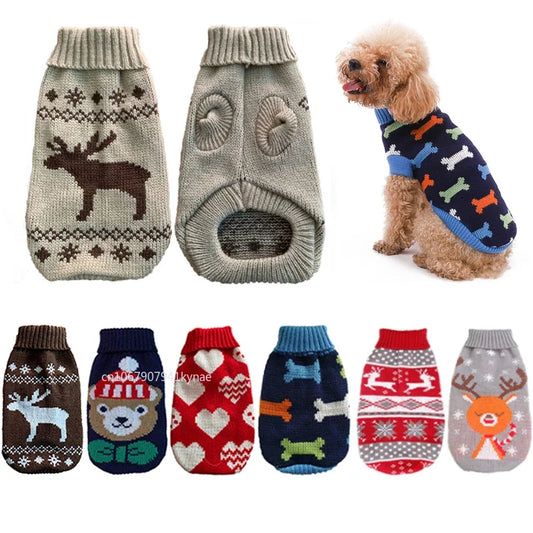 Warm Pet Dog Sweater Winter Dog Clothes for Small