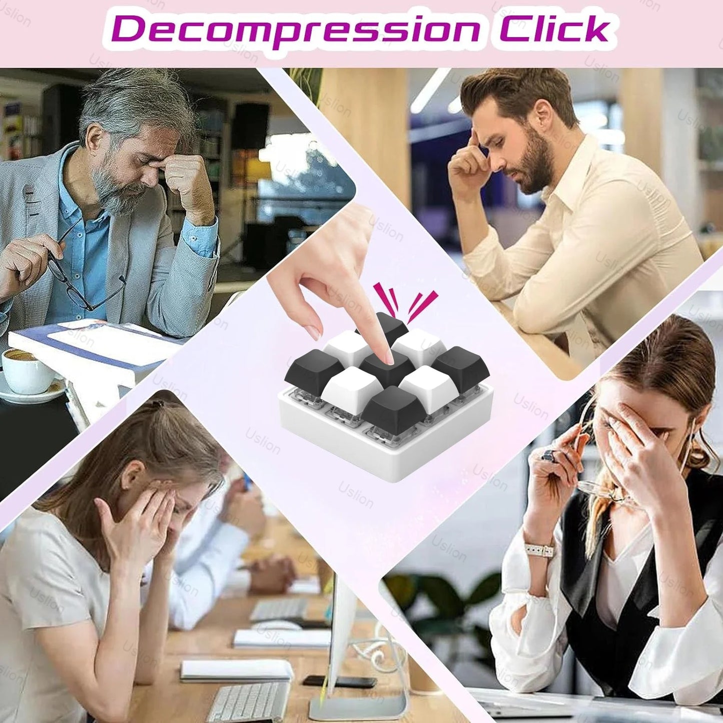 2/3/4/9 Keys Keyboard Keycaps Fidget Toy Party Stress Relief Diy Keycaps Toy Keyboard Caps Finger Button Fidget Finger Keycaps - MyLootWare