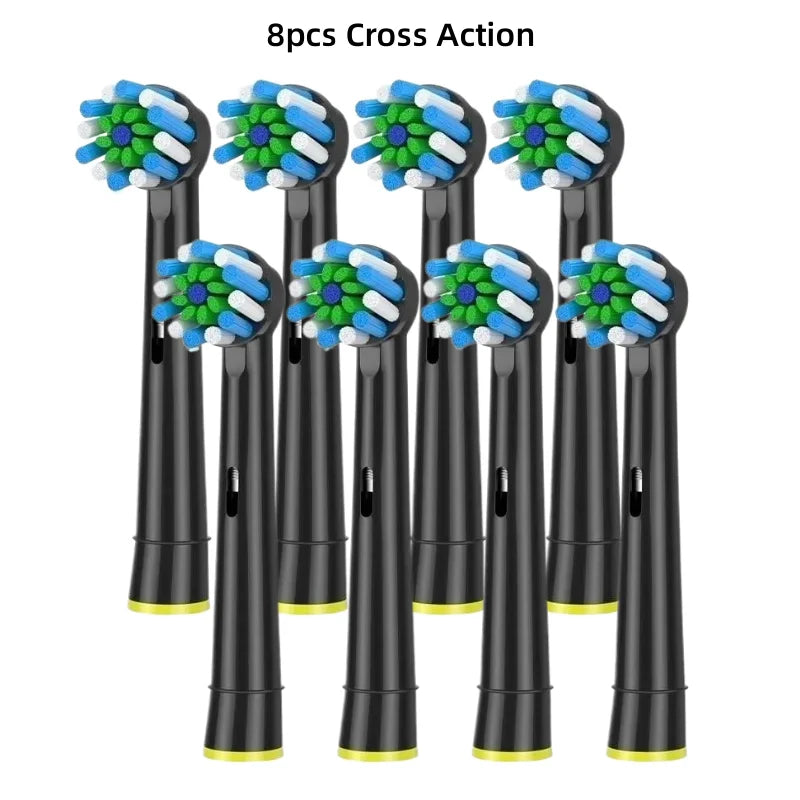 Black EB50 Brush Heads Cross Action 16 Degree Angle Spare Dental Nozzles for Oral B Electric Toothbrush D12/D16/DB4010/DB4510 - MyLootWare