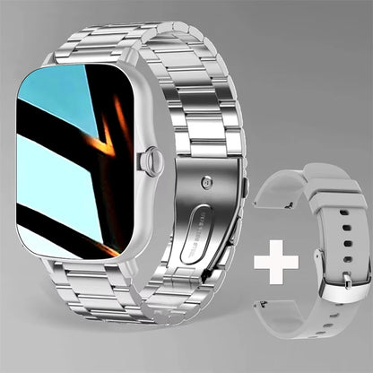 ساعة LAXASFIT الذكية الجديدة، مزودة بتقنية البلوتوث، وساعة ذكية للاتصال، وجهاز تتبع اللياقة البدنية، وتسجيل النوم، وساعة ذكية تعمل بنظامي التشغيل Android وIOS